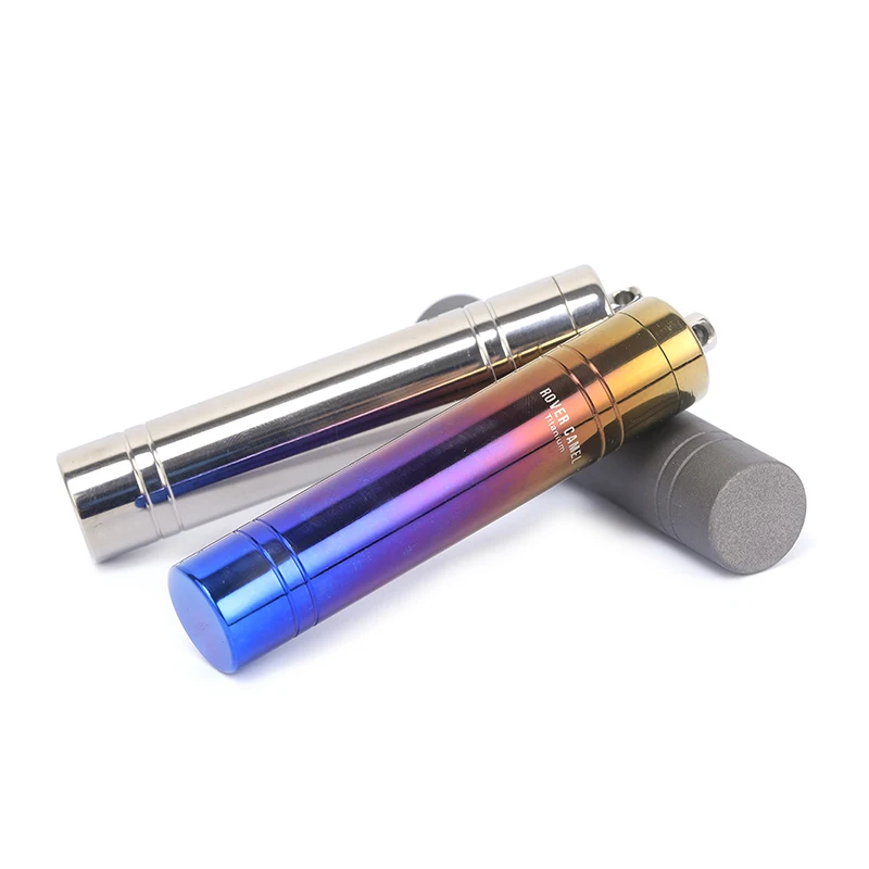 Rover Camel Titanium Portable Outdoor Sealed Waterproof Storage Pill case Toothpick container Three colour selection Ta6109