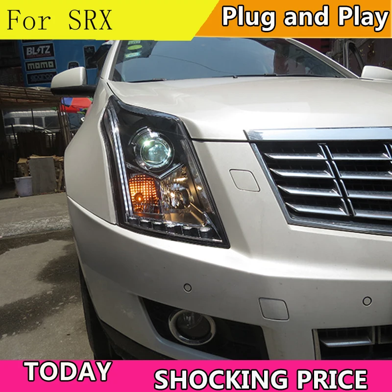 

Car for Cadillac SRX Headlights 2010-2014 SRX LED Headlight DRL Lens Double Beam H7 HID Xenon bi xenon lens Headlamp