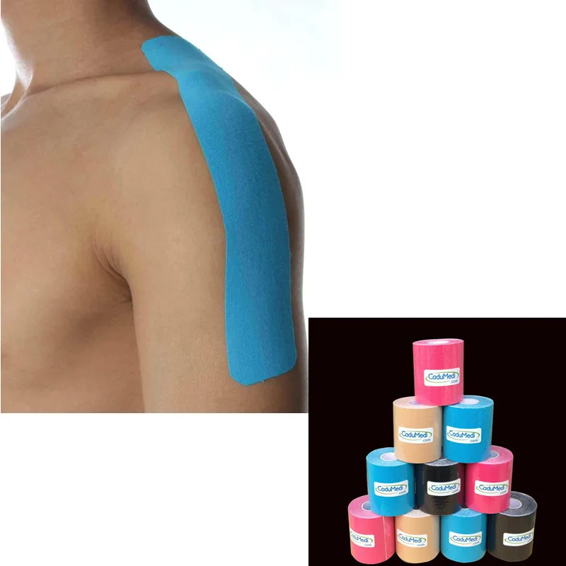 2rolls Cadumedi kneepad elastic bandage sports tape applique 7.5cm*5m  surgical dressing hospital supplies pink color