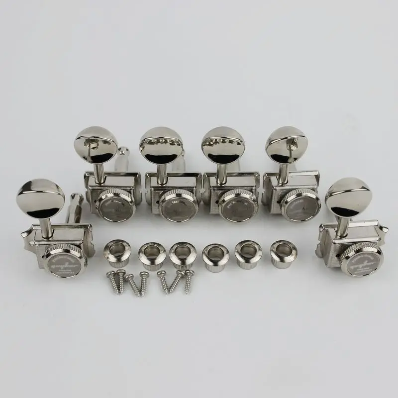 GUYKER Vintage Nickel/Chrom Schloss String Tuner Elektrische Gitarre Mechaniken Mechaniken Für ST TL Gitarre Tuning Pegs