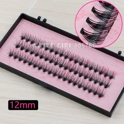 4 packs/lot Pro 57 Knots 20 Hairs Black Individual False Eyelashes Eye Lash Makeup Extension Kit 8mm 10mm 12mm 14mm L1620#