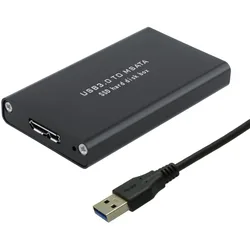 5Gbps USB 3.0 to mSATA SSD Enclosure USB3.0 to mini-SATA Hard Disk adapter M2 SSD External HDD Mobile Box
