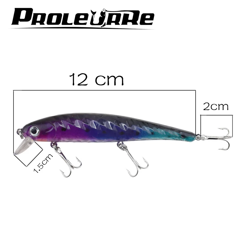 1Pcs 12cm 14g Minnow Fishing Lure isca artificial Laser fishing bait Crankbait Wobblers Super Quality Hard bait Fishing tackle