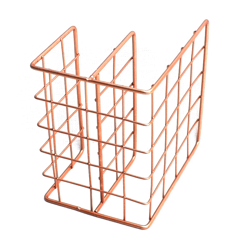 MIRUI 로즈 골든 오피스 학교 용품, 편지 홀더, 봉투 분류기, 메쉬 와이어 금속 편지 메모 홀더, 소형 트레이