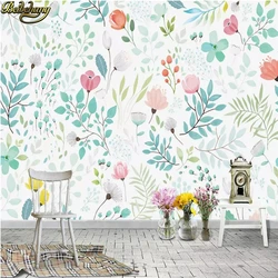 beibehang Custom photo 3D wallpaper for walls 3 d Nordic hand-painted European floral TV background bedroom wall paper flooring