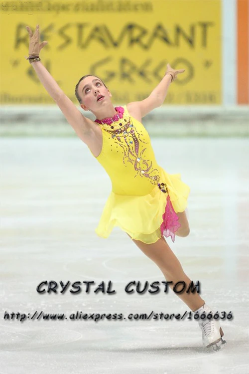 

Girls Figure Skating Dresses Graceful New Brand Competition Figure Skating Dress Custom DR4003