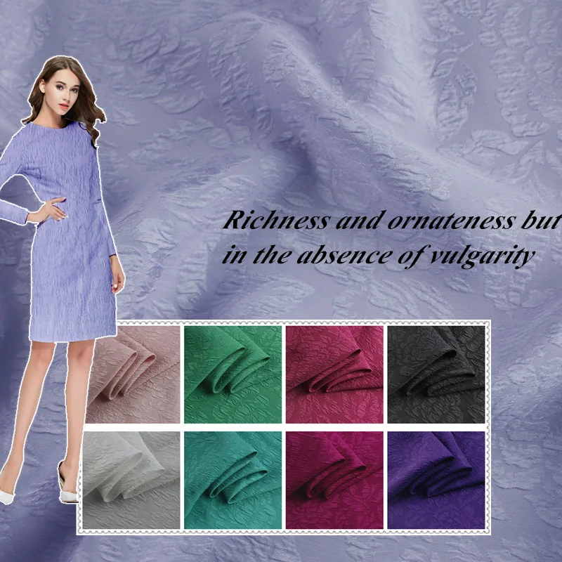 Jacquard  Crepe DE Chine Silk Fabrics Ancient Typical Spring Summer Blockbuster Anti-wrinkle Fabric Silk Fabric