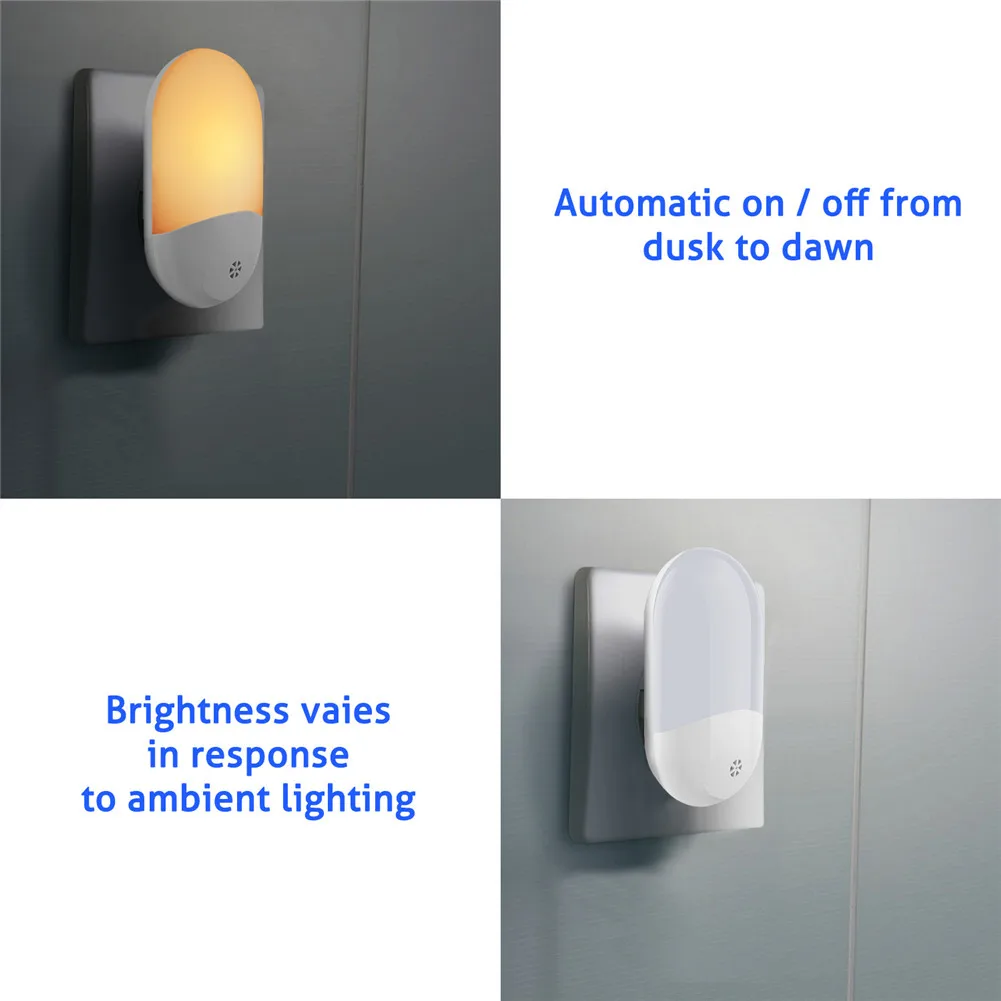 Led Night Lights, Automatic Night Light Twilight Sensor, Plug And Play Kids Night Light For Baby Room, Kitchen, Hallway