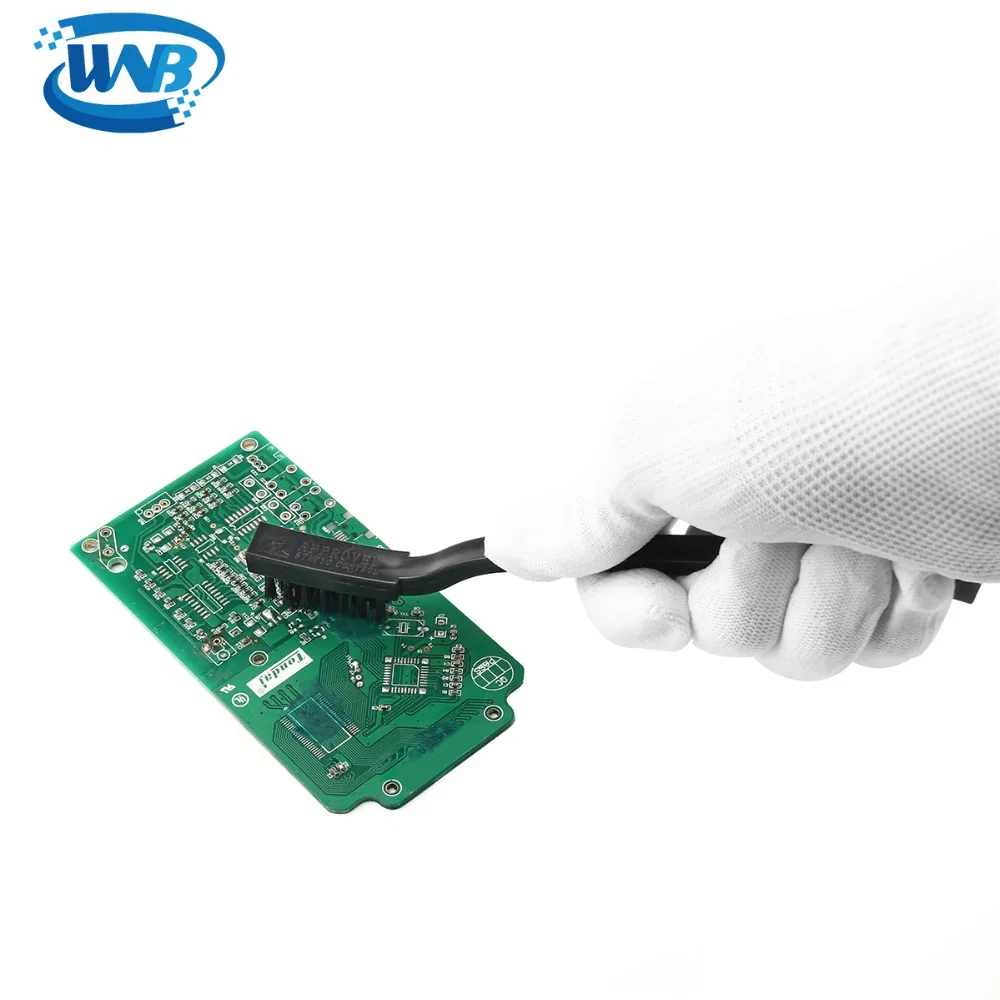 Wnb Zwart Antislip Handvat Pcb Rework Esd Anti-Statische Stof Borstel Telefoon Tablet Laptop Bga Moederbord Cleaning borstel Reparatie Tool