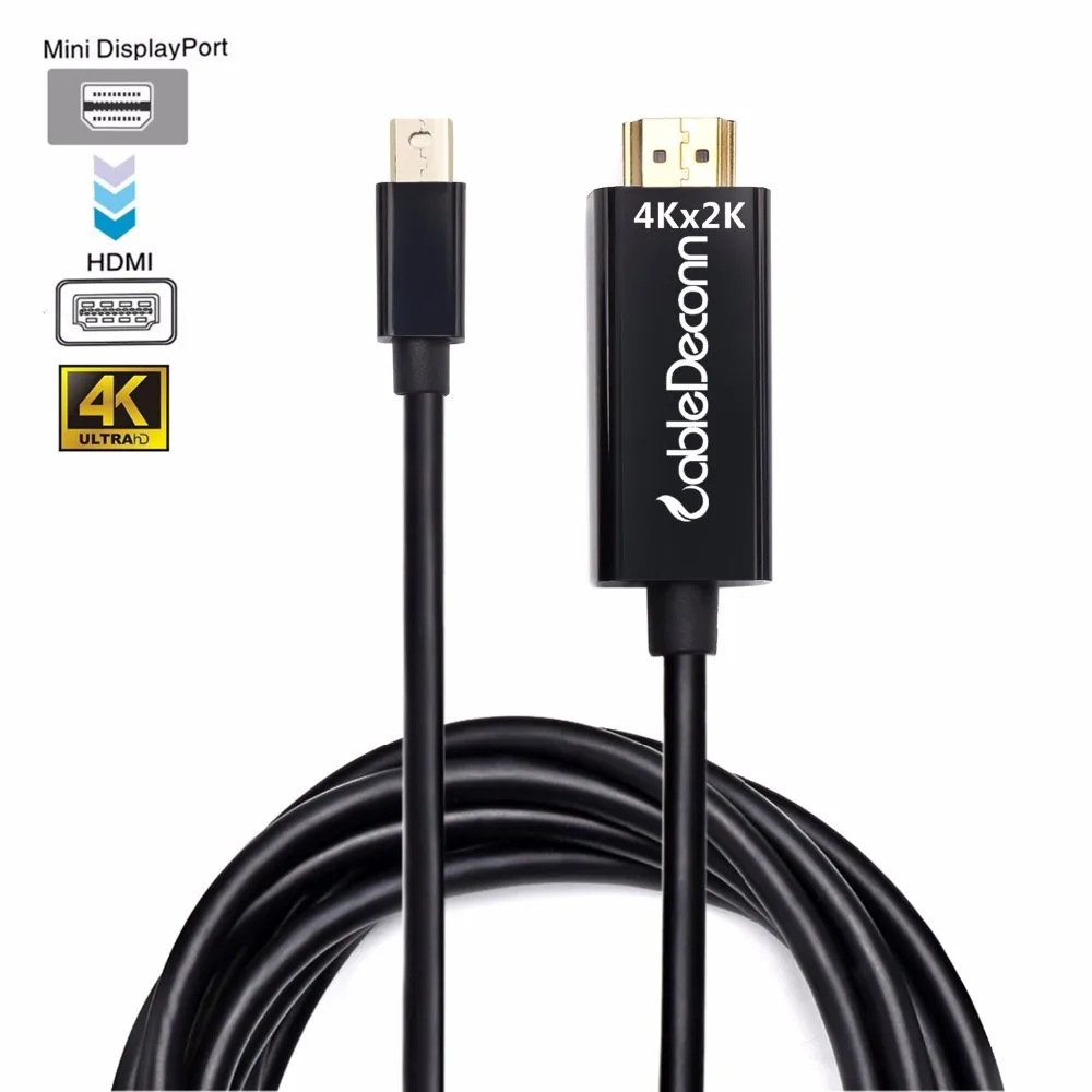 Mini Displayport to Hdmi 4k Thunderbolt 2 Cable Adapter Mini DP Hdmi Converter Male to Male For Apple Macbook Pro Air iMac