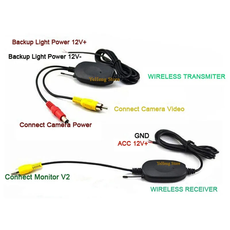 Wireless 2.4GHz transmitter/receiver Car Trajectory Dynamic Tracks Rear View Camera Night Vision waterproof parking assistance