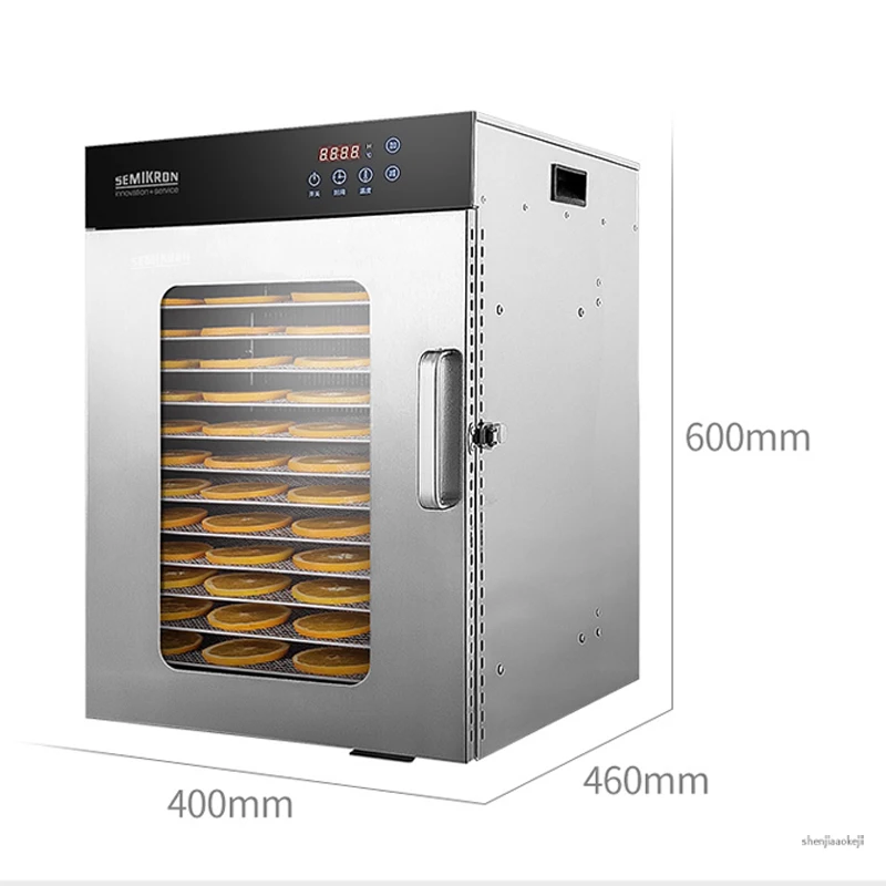 16-layers food dehydrator vegetable fruit dryer Stainless steel commercial food drying machine for seafood/tea/chicken ect. 220v