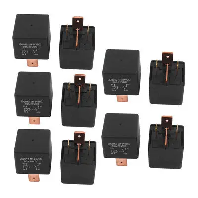 DC 24V Coil 80A 4 Pins SPST Car Automotive Alarm Security Power Relay 10pcs