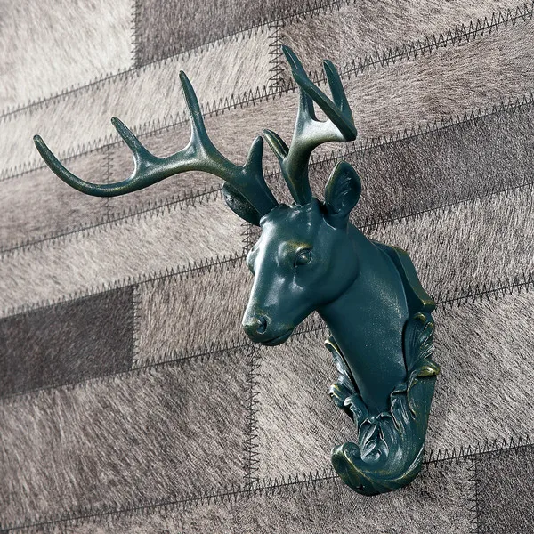 Retro Animals Wall Hook, Creative Home Accessories, Resin Hooks, Art, Gold Deer Head, Robe Hook, Bar Fashion Decoration, Gift