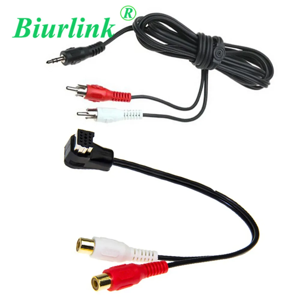 Biurlink Car RCA Line In Audio AUX Cable Adapter for Pioneer IP-BUS IN CD Changer Port