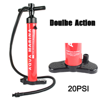 AQUA MARINA high pressure DOUBLE ACTION inflation air hand pump SUP stand up paddle board PVC inflatable fishing boat kayak