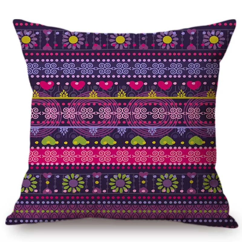 Colorful Africa Bohemian Geometric Design Pattern Home Decorative Pillow Case Fashion Exotic Ethnic Mediterranean Cushion Cover