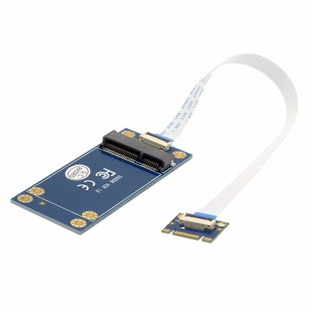 

50 мм Mini PCI-E 52Pin mSATA SSD к M.2 NGFF B-key адаптер Добавить на Карты PCBA