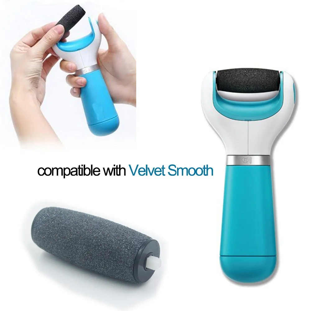 12 stks Vervanging Roller Heads voor S choll Velvet Smooth Amope Express Pedi Skin Remover Voetverzorging Voet Top Kwaliteit Freeshipping