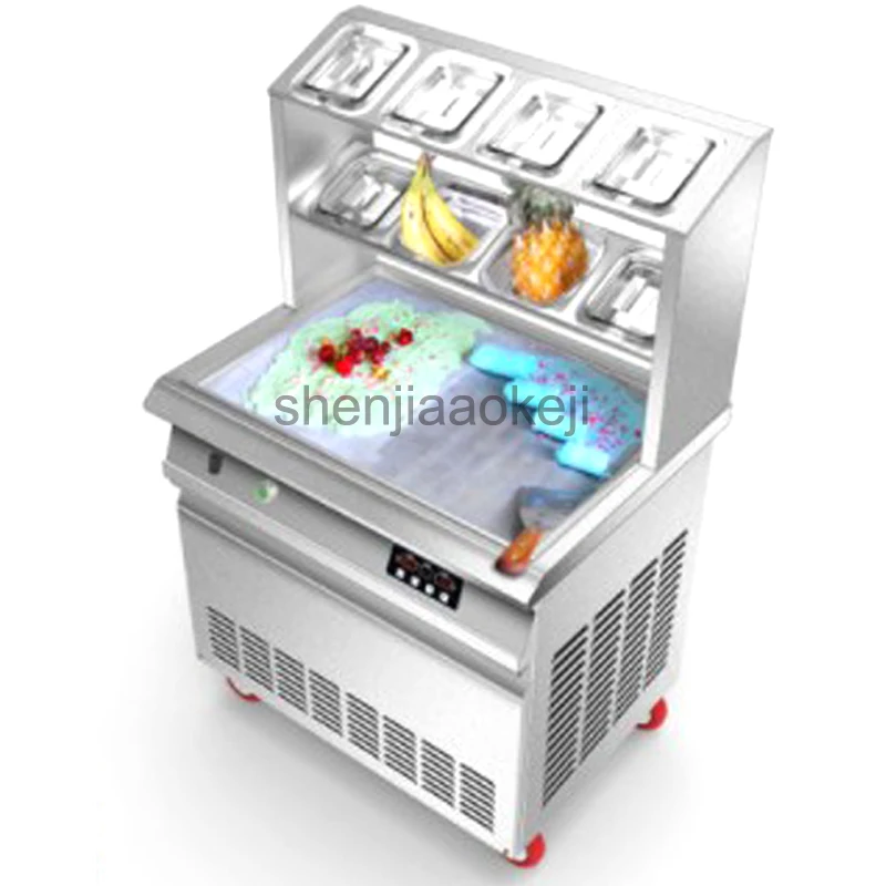 

Commercial Intelligent square pot fried ice machine Smart Stainless Steel Fried yogurt machi 25-35L/h Fried ice roll maker 1pc