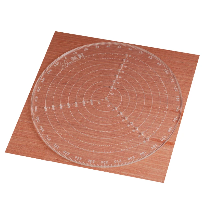 Marking Center Finder Tool Woodworking Compass for Woodturners Bowls Lathe Clear Acrylic Drawing Circles Diameter 200MM 300MM