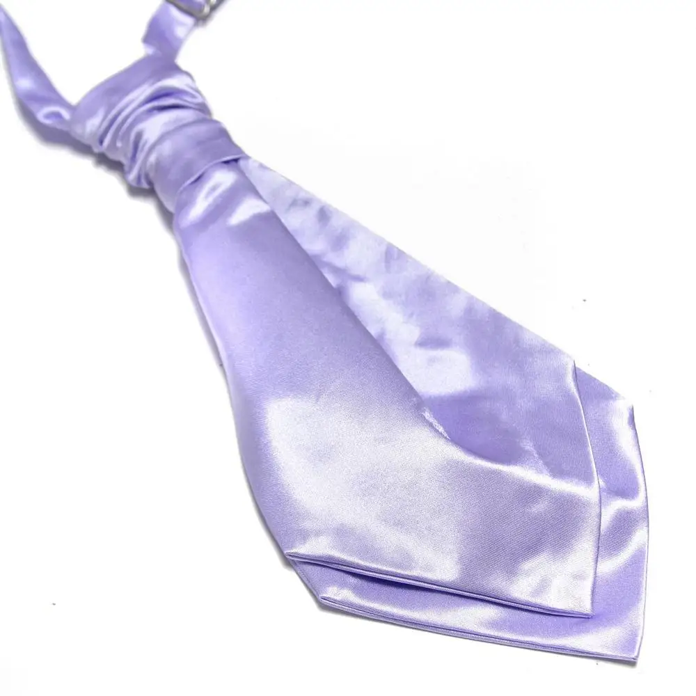 HOOYI 2019 party men\'s necktie cravat ties Silver wedding ascot