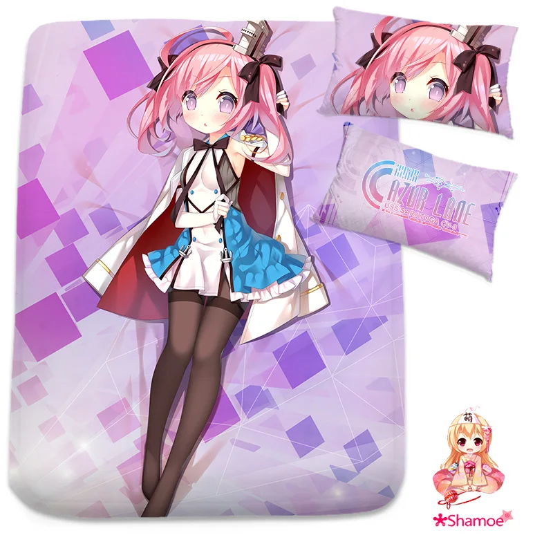 

Anime Cartoon Cosplay Azur Lane Saratoga Mattress Cover Fitted Sheet Fitted cover bedspread counterpane