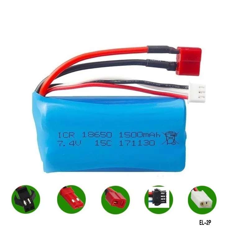 

Wltoys12428 12402a 18301 18302 104009 WL912-A h101 FT009 X9115 детали 7,4 v 1500mah литий-ионная батарея 7,4/V USB SM/JST/T/EL-2P