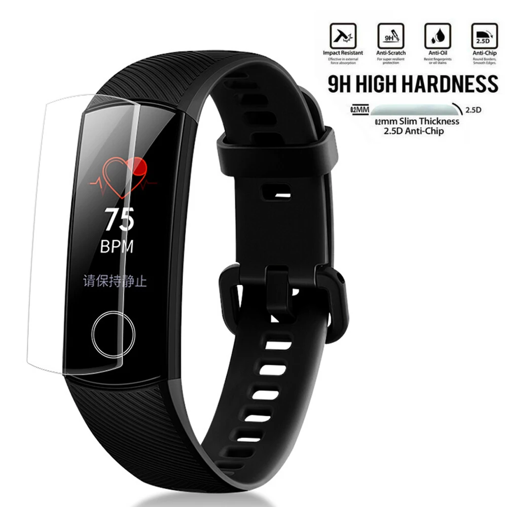 Screen Protector For Huawei Honor Band 4 smart watch screen protection Edge Anti-scratch Soft TPU Full Screen Protector