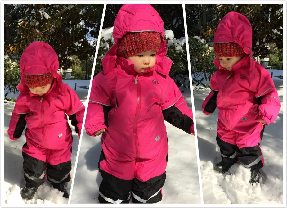 Warm waterproof winter Snowsuit  overall girl Rompers winter playsuit high quality export Europe