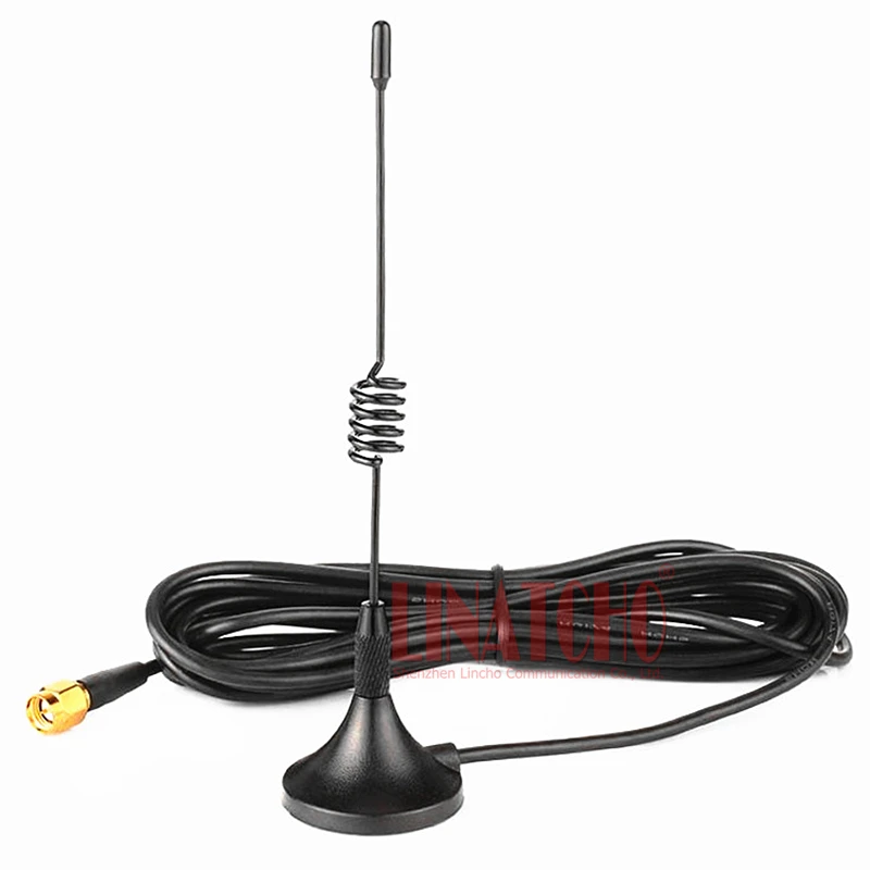 Connettore maschio SMA con cavo 3M RG174 Antenna omnidirezionale con base magnetica piccola radio UHF 433 MHz