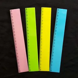 Regla para estudiantes de Color caramelo, 20cm, Color sólido, reglas rectas duras, pintura, papelería, regalos para niños pequeños, PH107, 2 unids/lote