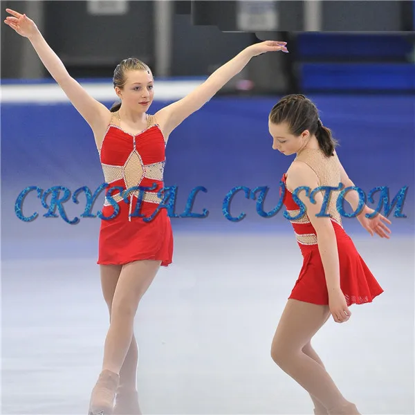 Custom Ice Skating Dresses For Girls New Brand Vogue Figure Skating Competition Dress  For Women DR3052