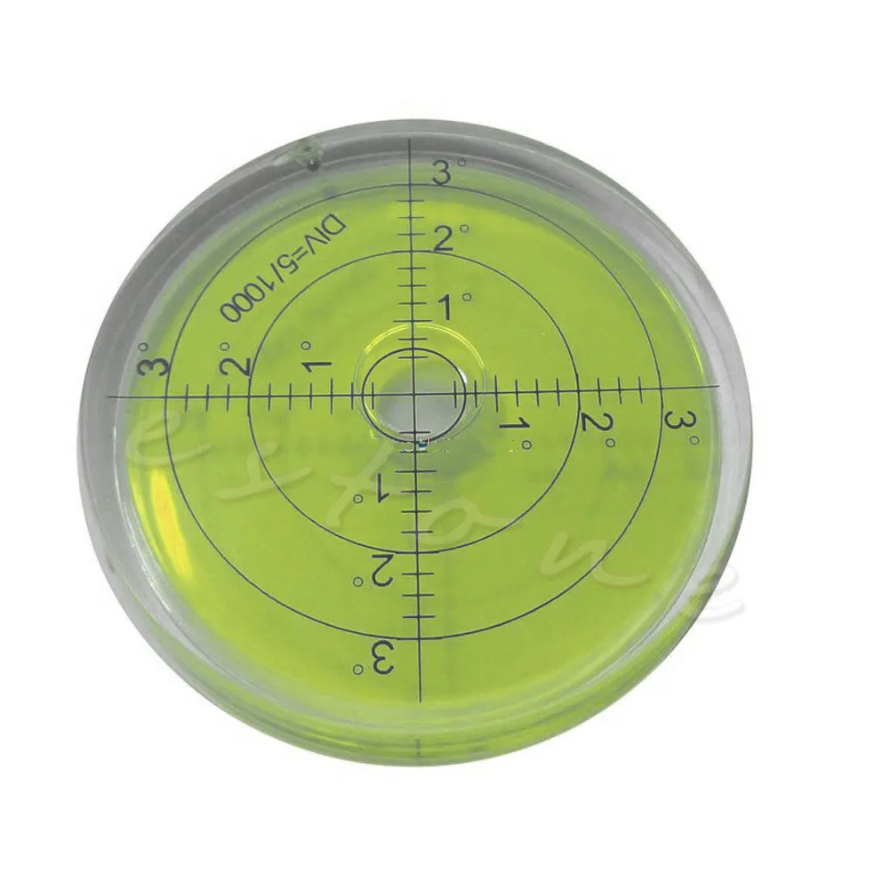 60mm*12mm PMMA Spirit Bubble Degree Mark Surface Level Round For Measuring Tool