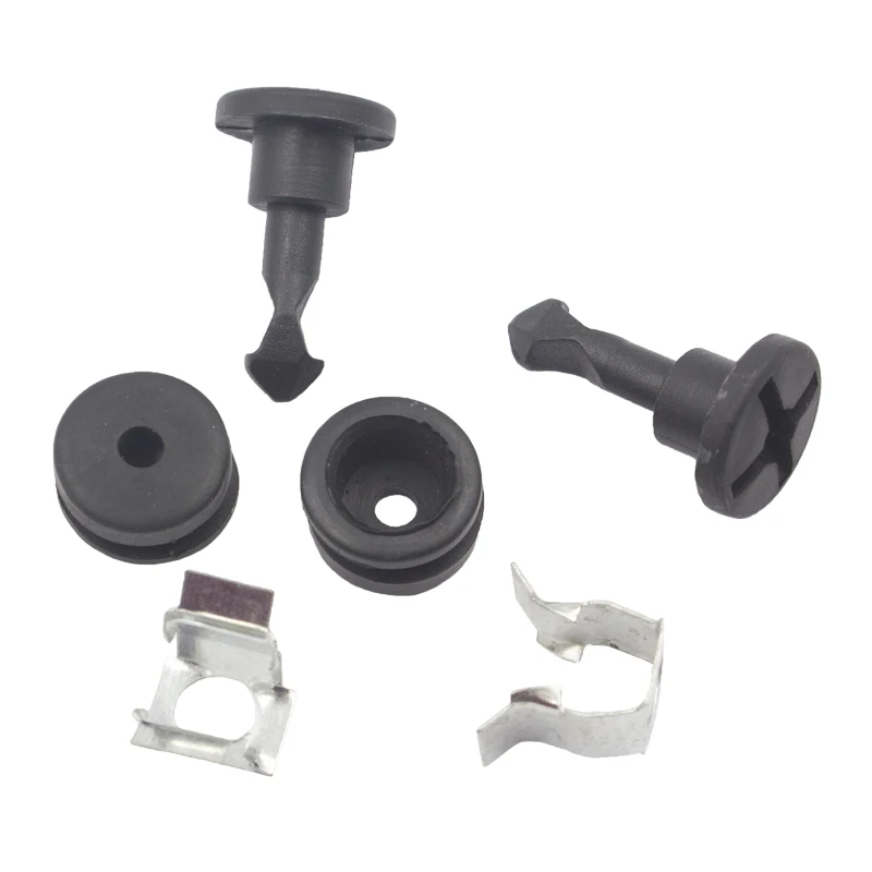 20 set Plastic clips For Volkswagen Metal Base Fixed Engine Upper Cover Hood Bonnet rubber ring Insulation fasteners