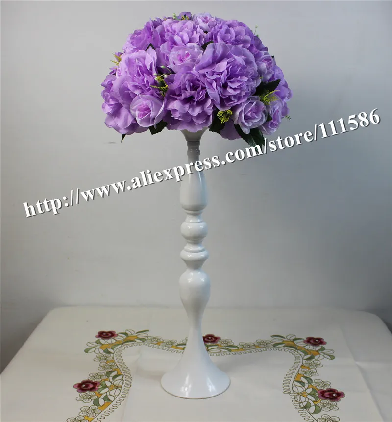 SPR-light blue 10pcs/lot wedding road lead artificial wedding table rose flower wall center flower ball decoration