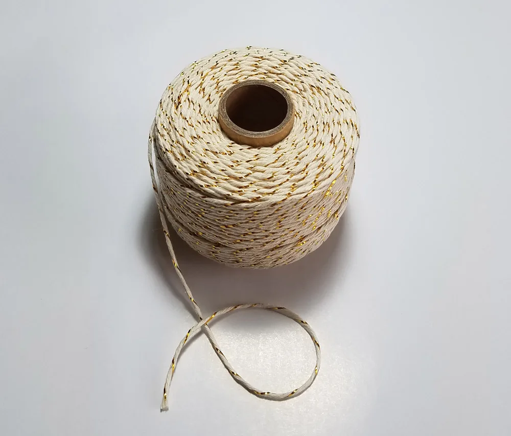 100% Cotton 100m/roll twine cords macrame rope string thread for party gift pack wedding decoration accessory DIY