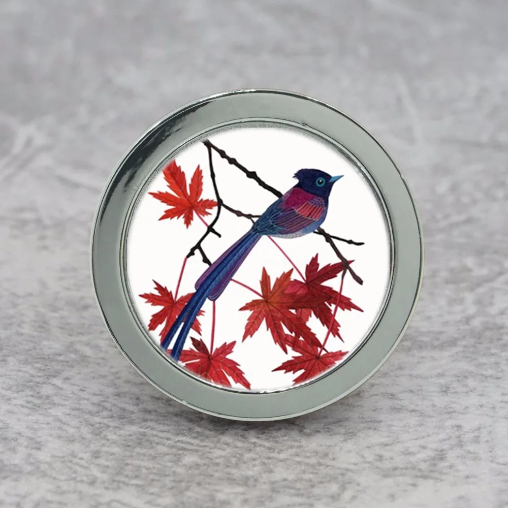 Retro Leaves Bird Drawer Knobs Dresser Handles / Handmade Knobs Pulls Handles / Kitchen Cabinet Knob Handles Hardware