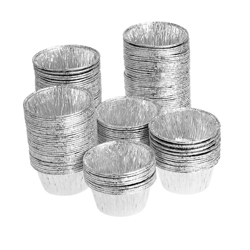 Hot Sales150pcs Disposable Aluminum Foil DIY Baking Tools Cookie Muffin Cupcake Cheese Egg Tart Mold Round Cooking Pastry Tools image 3