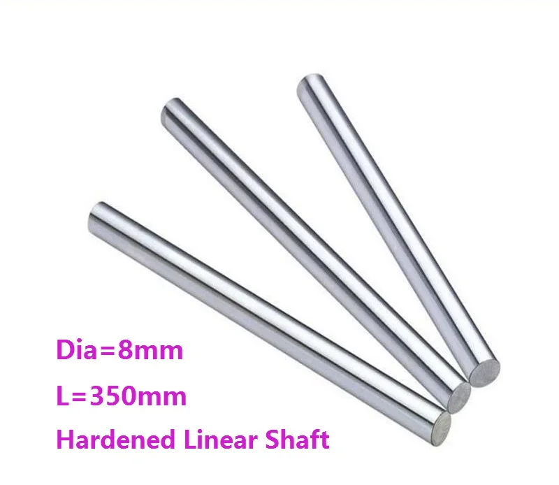 

100pcs/lot Dia 8mm shaft 350mm long Chromed plated linear shaft hardened shaft rod bar rail guide for 3d printer cnc parts