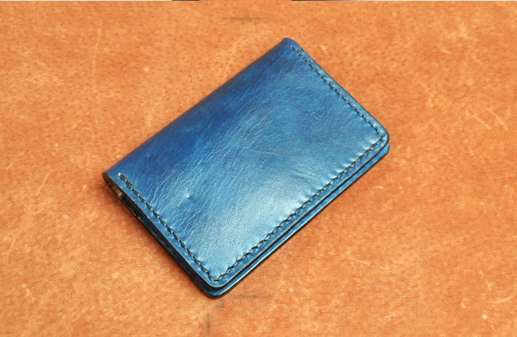 DIY leather craft card holder wallet bag sewing pattern PVC template 1set