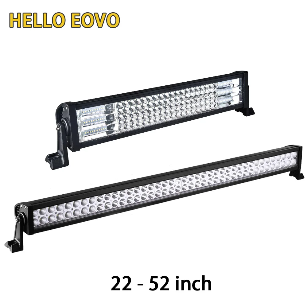 HELLO EOVO 22 32 42 52 Inch LED Light Bar LED Bar Work Light for Driving Offroad Car Tractor Truck 4x4 SUV ATV 12V 24V