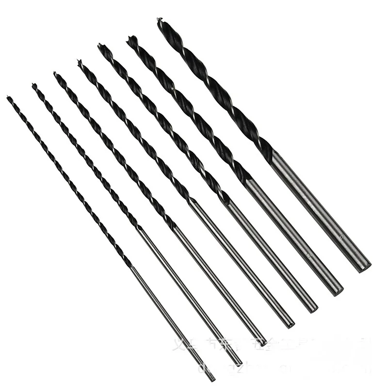 7pcs 300mm Lengthening tricuspid woodworking drill in bags 4-12mm Centering woodworking opener set NO.B1350