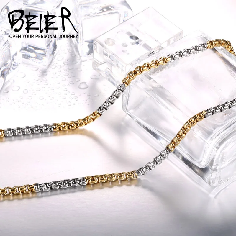 Wholesale Stainless Steel Half Part Man\'s Fashion Necklace Chain BN1012