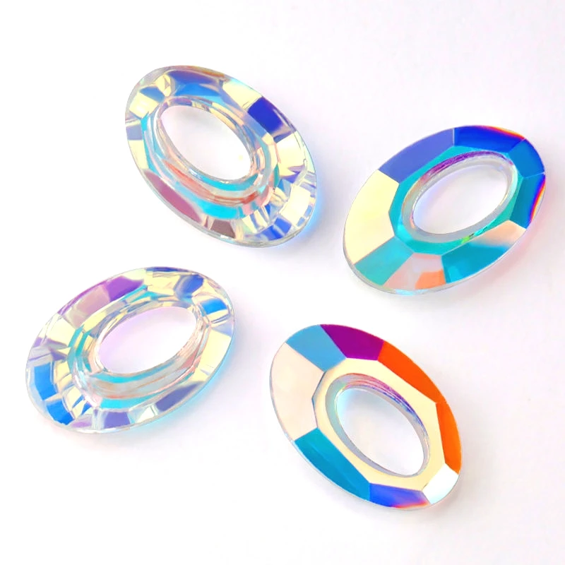 20mm 6040 crystal Helios Pendant Oval shape glass charms crystal beads for Earring necklace making DIY jewelry findings 8pcs