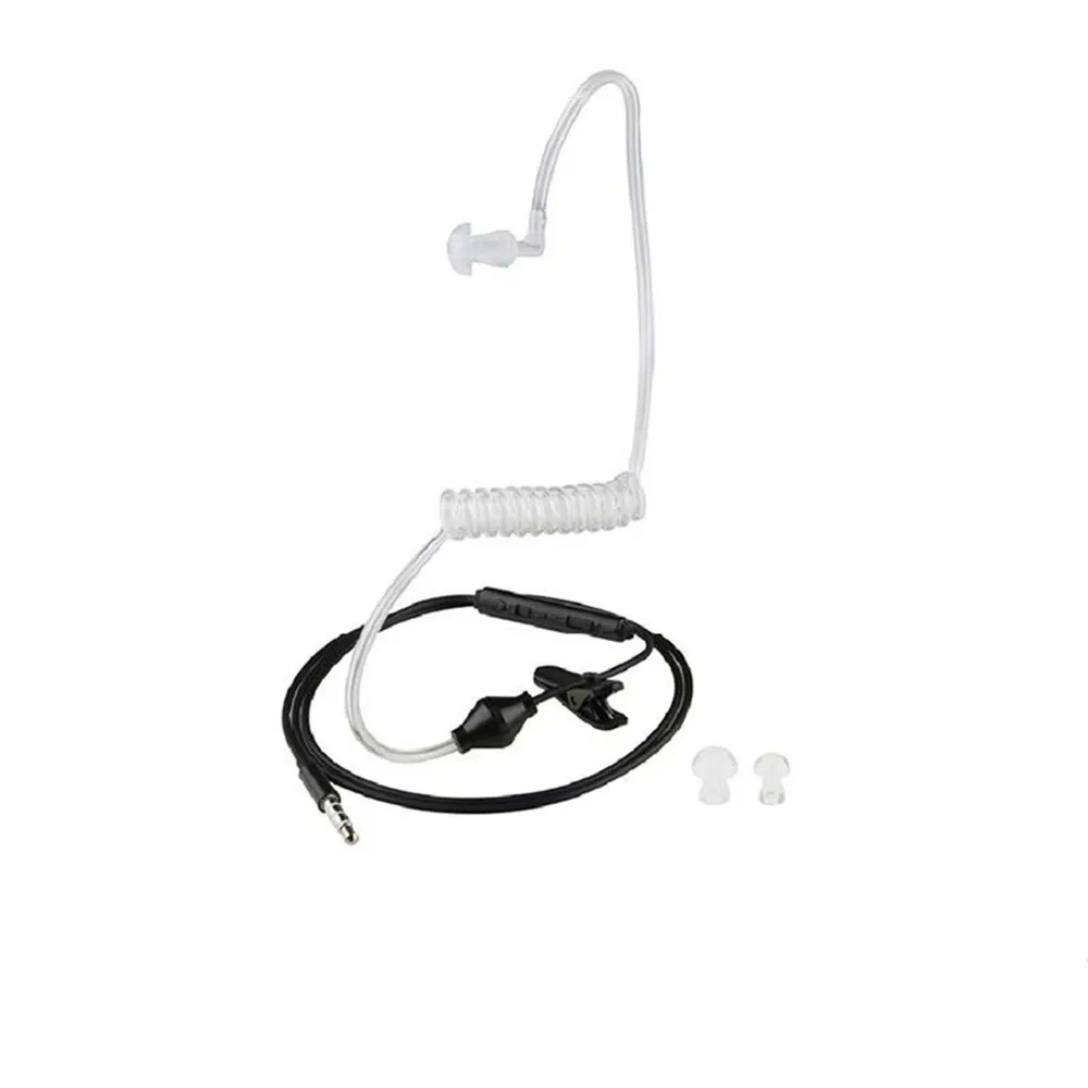 Fone de ouvido estilo FBI com microfone, proteção contra radiação Earbuds, Mini Walkie Monitor, Air Tube Headset, 3.5mm Monitor