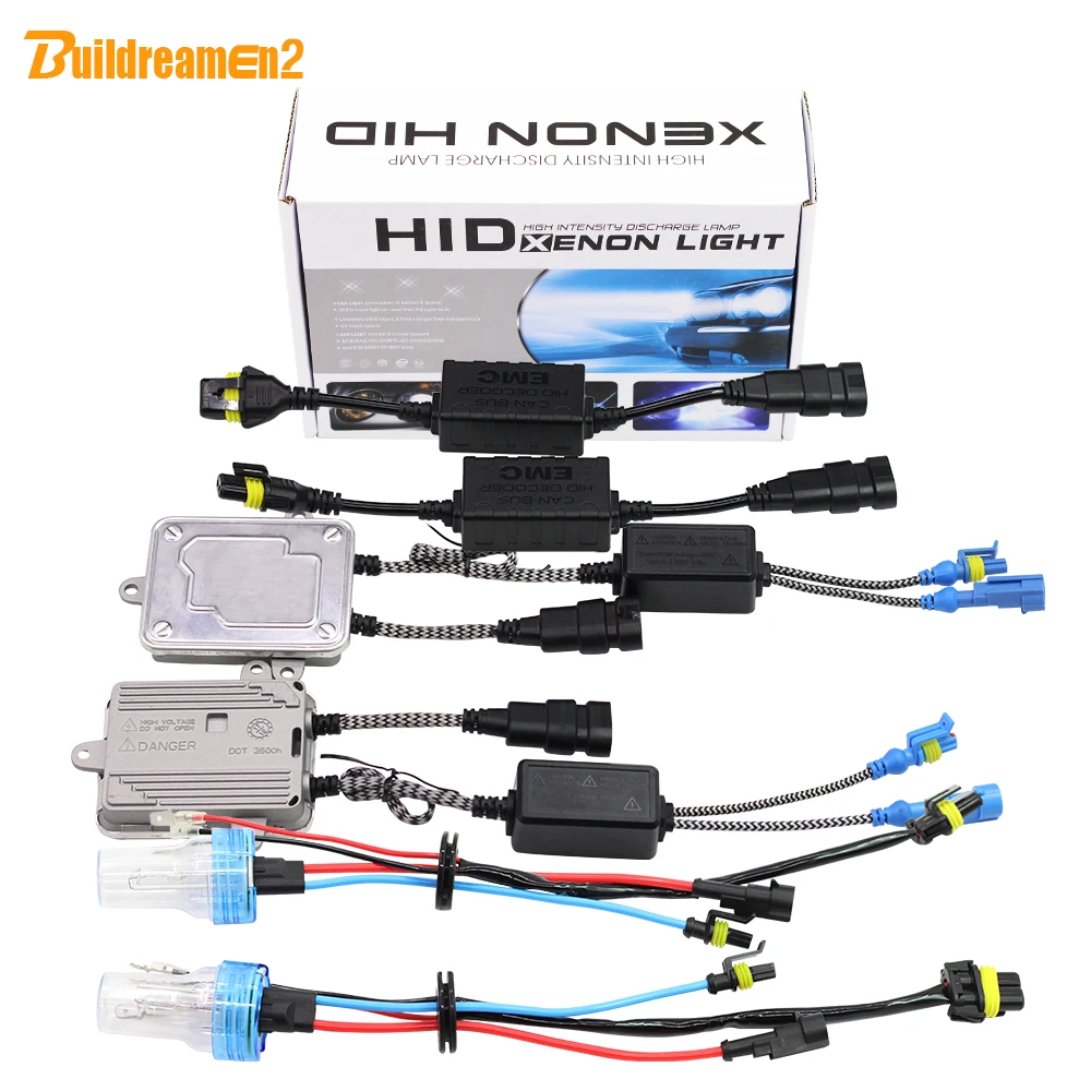 

Buildreamen2 55W 9005 9006 H1 H3 H7 H8 H9 H11 880 881 Car Light Headlight Canbus HID Xenon Kit AC Ballast Bulb Decoder Headlamp