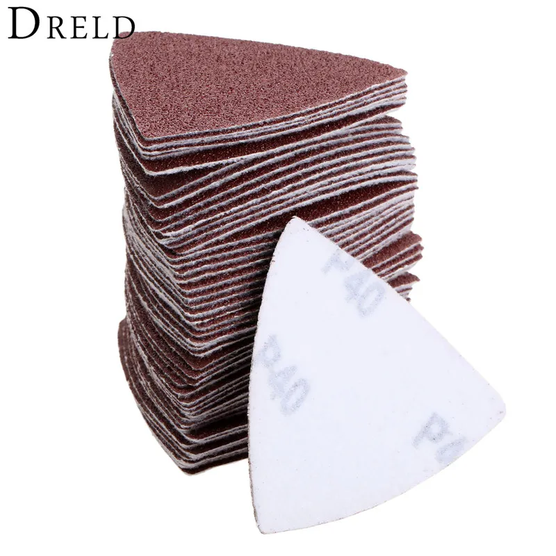 

50Pcs 80mm Sanding Disc Grinding Polishing Sanding Sheets Triangle Sander Grinder Paper Abrasive Tool Grit 40/60/80/120/180/240