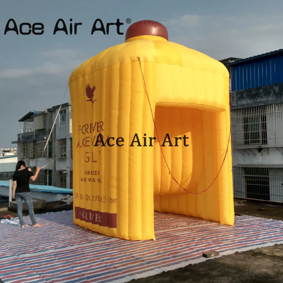 Amazing Huge Inflatable Gasoline Barrel Model Oiler Mockup with CE Air Blower for Advertising