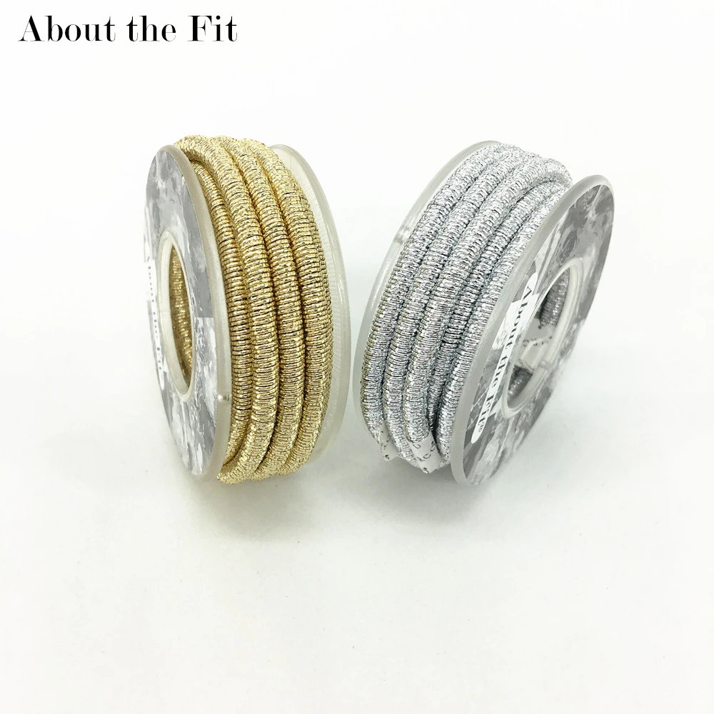 About the Fit 2M Metallic Thread Metal Mesh Round Tube Cords Wire Mesh Bands Woven Rope HandCraft Collar Jewelry Making Women